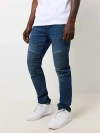 True Religion Rocco Moto Skinny Jean In Blue