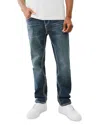 True Religion Rocco Super T No Flap Stretch Skinny Fit Jeans In Naos Dark In Blue