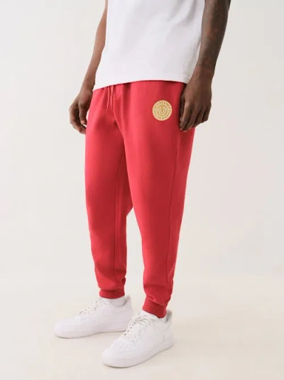 True Religion Rope Crest Graphic Jogger In Pink