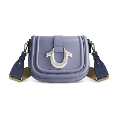 True Religion Saddle Bag With Gold Hardware In Blue