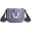 True Religion Saddle Bag With Gold Hardware In Blue