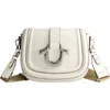 True Religion Saddle Bag With Gold Hardware In White