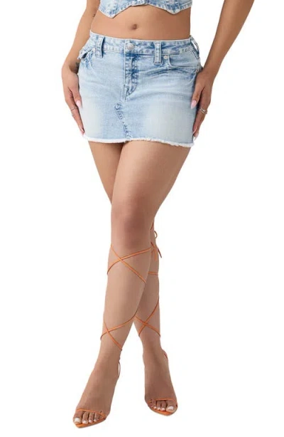 True Religion Sadie Denim Miniskirt In Blue