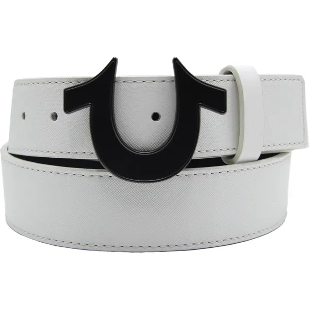 TRUE RELIGION ホワイトステッチ ベルト True Religion Sage Ii Horseshoe Buckle Belt In White | ModeSens