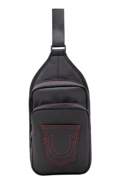 True Religion Scottie Sling Crossbody Bag In Black