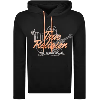 True Religion Script Buddha Hoodie Jet Black