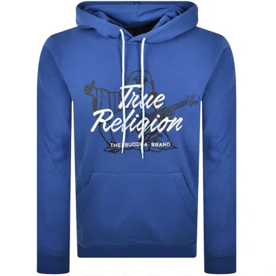 True Religion Script Buddha Hoodie Pacific Blue