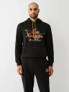 True Religion Script Logo Buddha Hoodie In Black