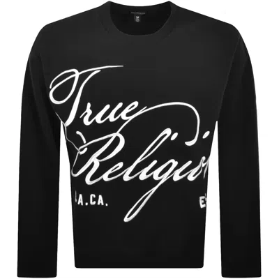 True Religion Script Sweatshirt Black