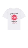 True Religion Short Sleeve Applique Blazing Tour Tee In White