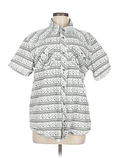 Pre-owned True Religion Short Sleeve Button Down Shirt In Silver