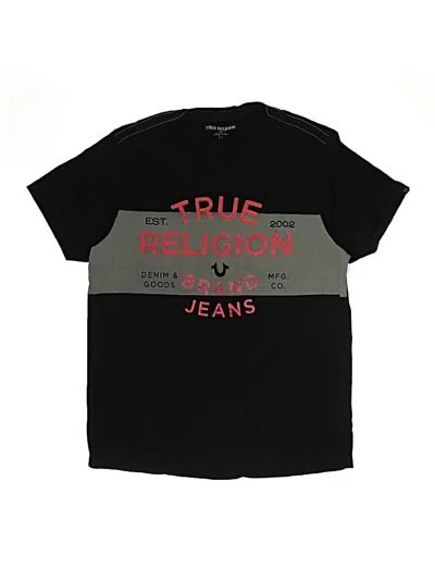 Pre-owned True Religion Kids' Short Sleeve T-shirt In Black