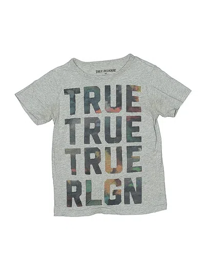 Pre-owned True Religion Kids' Short Sleeve T-shirt In Gray