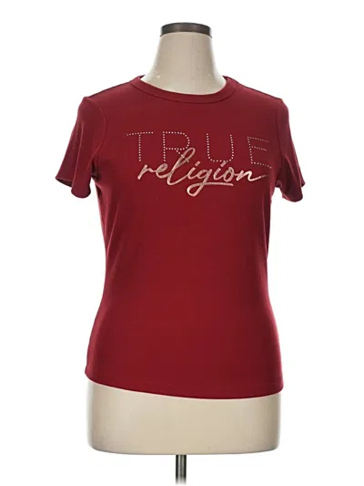 Pre-owned True Religion Short Sleeve T-shirt In Burgundy