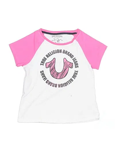 Pre-owned True Religion Kids' Short Sleeve T-shirt In Pink