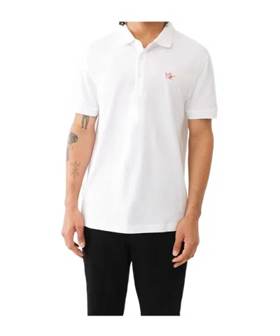 True Religion Short-sleeved Polo Shirt In White