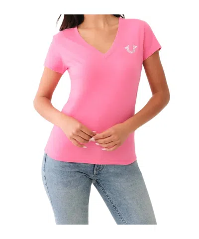 True Religion Short-sleeved T-shirt In Heather Rose