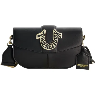 True Religion Shoulder Bag With Signature Logo Accent In Black