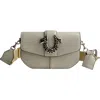 True Religion Shoulder Bag With Signature Logo Accent In Gray