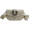 True Religion Shoulder Bag With Signature Logo Accent In Grey