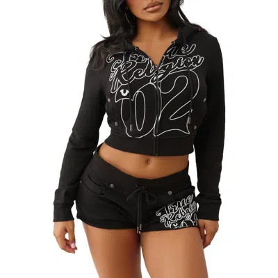 TRUE RELIGION TRUE RELIGION SHRUNKEN ZIP HOODIE
