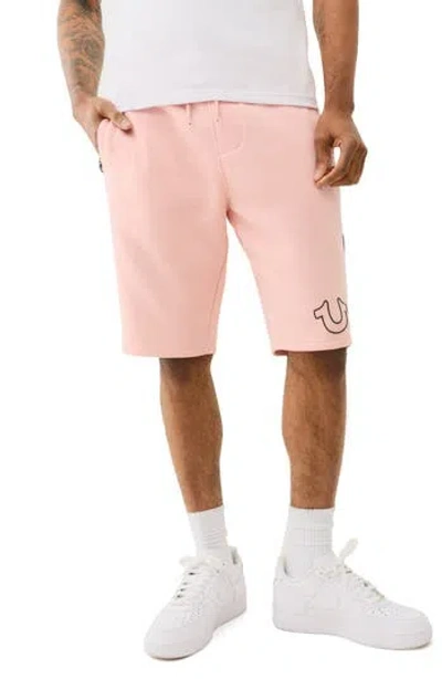 True Religion Silicone Tape Shorts In Dull Pink