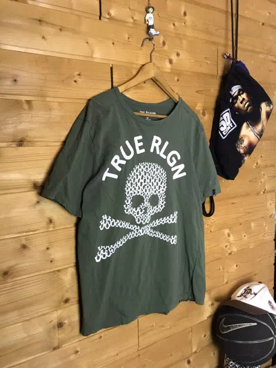 Pre-owned True Religion Skull T-shirt In Green