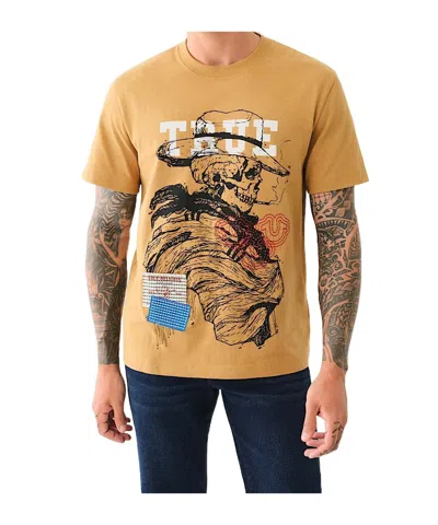 True Religion Skull Yellowstone Sashiko Tee In Multicolor