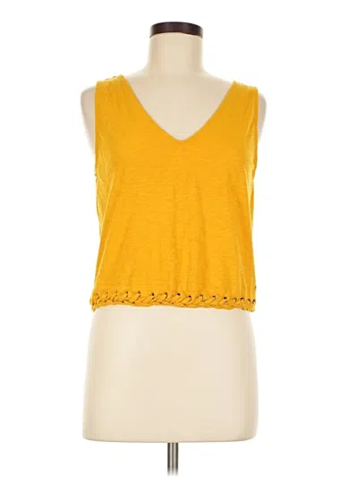 Pre-owned True Religion Sleeveless Top Yellow Sweetheart Neckline Tops