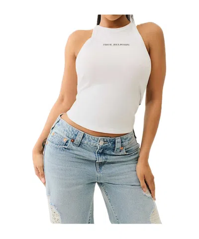 True Religion Sleeveless Vest In Optic White