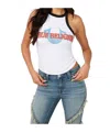 True Religion Dn Halter Tank In White/black