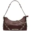 True Religion Smooth Pu Belted Shoulder Bag In Brown