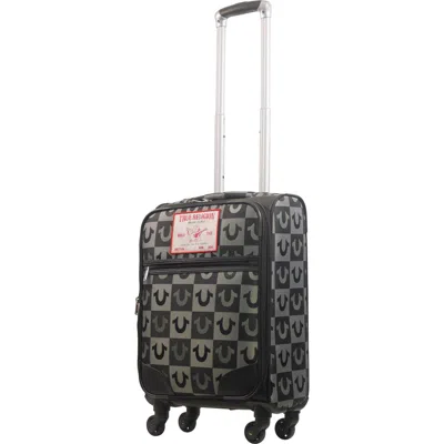 True Religion Soft Sided 23" Expandable, Checkered Spinner Luggage