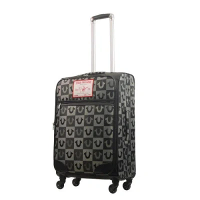 True Religion Soft Sided 27" Expandable, Checkered Spinner Luggage