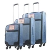True Religion Soft Sided 3 Pc Spinner Patch Luggage Set