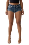 True Religion Spicy Flap Pocket Denim Shorts In Moon Daisy