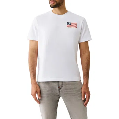 True Religion Standard Fit Flag Graphic T-shirt In White