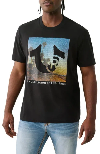 True Religion Standard Logo Graphic T-shirt In Black