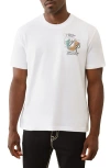 True Religion Standard Ombré Logo Graphic T-shirt In White