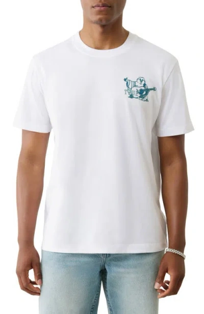 True Religion Standard Paint Graphic T-shirt In White