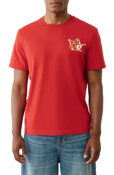 True Religion Standard Paint Graphic T-shirt In Red