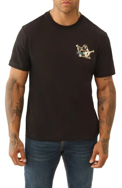 True Religion Standard Paint Graphic T-shirt In Black