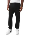 True Religion Standard Terry Applique Jogger Pants In Black