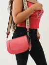 True Religion Stitched Horseshoe Flap Crossbody Bag