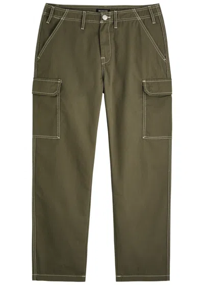 True Religion Straight-leg Twill Cargo Trousers In Brown