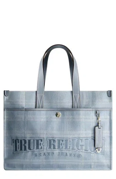 True Religion Stripe Denim City Tote