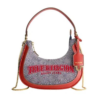 True Religion Striped Denim Small Hobo