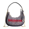 True Religion Striped Denim Small Hobo