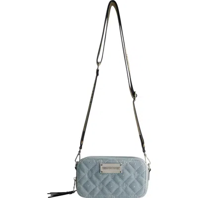 True Religion Studded Denim Camera Bag In Blue