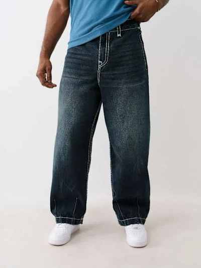 True Religion Super T Barrel Jean In Blue